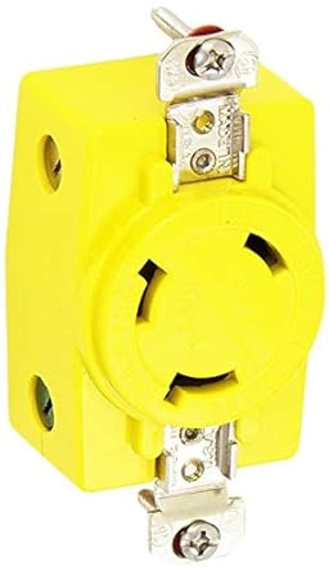 Hubbell Wiring Systems HBL328DCR Locking Single Receptacle 